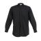 81738 - Chef Works - B100-BLK-L - Black Banded-Collar Shirt (L)