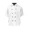 2124WHBKM - KNG - 2124WHBKM - Medium Men's Active White Short Sleeve Chef Coat