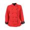 KNG2123RDSLXL - KNG - 2123RDSLXL - XL Women's Active Red Long Sleeve Chef Coat