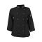2125BKSLM - KNG - 2125BKSLM - Medium Women's Active Black 3/4 Sleeve Chef Coat