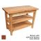 JHBC3624C2SCR - John Boos - C3624C-2S-CR - 36 in Country Table w/ 2 Shelves & Casters