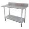 ADVKMS2410 - Advance Tabco - KMS-2410 - 120 in x 24 in Stainless Steel Work Table w/ S/S Undershelf and 5 in Backsplash