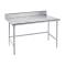 ADVTKMS2410 - Advance Tabco - TKMS-2410 - 120 in x 24 in Stainless Steel Work Table w/ Open Base and 5 in Backsplash