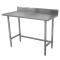 ADVTKMSLAG245X - Advance Tabco - TKMSLAG-245-X - 60 in x 24 in Stainless Steel Work Table w/ Open Base and 5 in Backsplash
