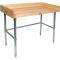 JHBDNB07 - John Boos - DNB07 - 48" x 30" Wood Top Riser Work Table w/Open Base