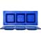 ITWIGPB311 - ITI - IGPB3-11 - 11 in x 4 1/2 Arctic Glacier™ Blue Glass 3 Compartment Plate
