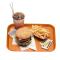 75288 - Cambro - 1014FF166 - 14 in x 10 in Orange Fast Food Tray