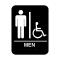 16102 - Cal-Royal Products - BL-MH68 - Men's Handicap Restroom Sign