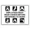83126 - Franklin - 83126 - 7 in x 5 in Employee Hand Washing Sign