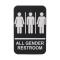 WINSGNB607 - Winco - SGNB-607 - 6 in x 9 in All Gender Restroom Sign