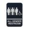 WINSGNB608 - Winco - SGNB-608 - 6 in x 9 in All Gender Handicap Accessible Restroom Sign