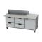BEVSPED72HC12C4 - Beverage Air - SPED72HC-12C-4 - 72 in 4 Drawer Cutting Top Prep Table