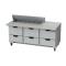 BEVSPED72HC12C6 - Beverage Air - SPED72HC-12C-6 - 72 in 6 Drawer Cutting Top Prep Table
