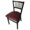 OAKSL2090WINE - Oak Street Mfg. - SL2090P-WINE - Verticalback Chair w/Wine Vinyl Seat