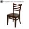 OAKWC101WBLK - Oak Street Mfg. - WC101WA-BLK - Ladderback Walnut Wood Chair w/Black Vinyl Seat