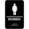 2801199 - Vollrath - 5634 - 6 in x 9 in Women's Restroom Sign