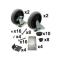RUBFG3317L1OWHT - Rubbermaid - 3317-L1 - Max System™ White Component Caster & Hardware Kit